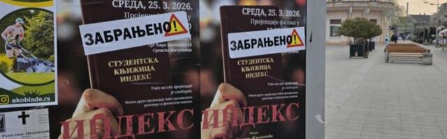 Otkazane projekcije studentskog filma „Indeks“ u Sremskoj Mitrovici