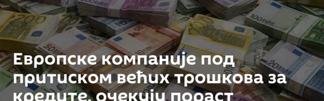 Европске компаније под притиском већих трошкова за кредите, очекују пораст инфлације