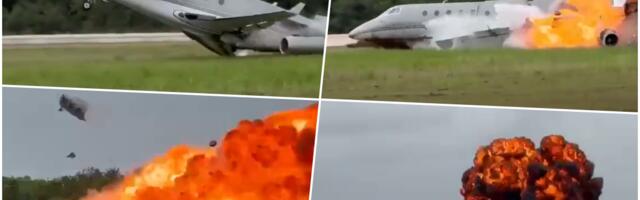 JEZIV SNIMAK EKSPLOZIJE AVIONA! Piloti proglasili vanredno stanje, pa nestali u džinovskoj buktinji, crna pečurka progutala nebo! (VIDEO)