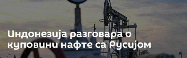 Индонезија разговара о куповини нафте са Русијом
