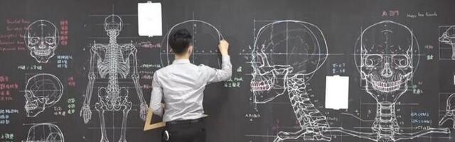 Profesor im sve crta: Anatomija - kredom po tabli (VIDEO)