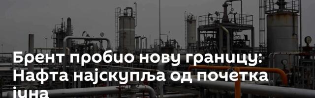 Брент пробио нову границу: Нафта најскупља од почетка јуна