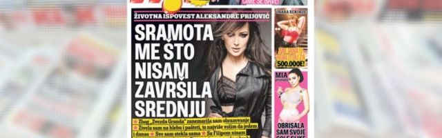 DANAS SAMO UZ INFORMER! ŽIVOTNA ISPOVEST ALEKSANDRE PRIJOVIĆ: Sramota me što nisam završila srednju školu!