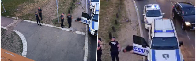 AKCIJA POLICIJE KOD MOSTARSKE PETLJE, POLICIJA OBORILA MUŠKARCA NA POD Sumnja se da je kod njega pronađen i pištolj (VIDEO)