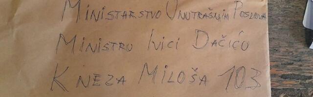 Koverta naslovljena na Dačića, a unutra 3 metka: Oglasio se MUP (FOTO)
