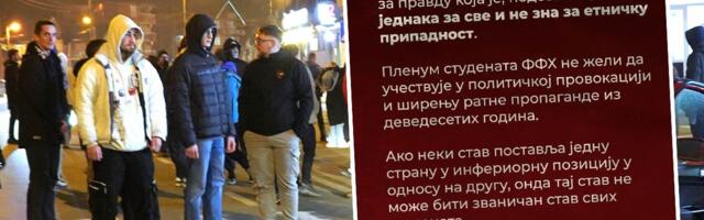 PLENUMAŠI SE ODRIČU JEDNI DRUGIH ZBOG ČESTITKE REPUBLICI SRPSKOJ! Blokaderi sa Fakulteta za fizičku hemiju poruku za Dan RS proglasili "RATNOM PROPAGANDOM"?!