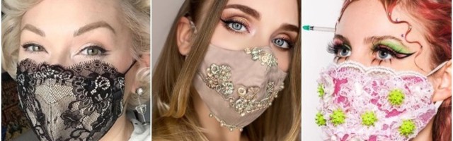 Čipka, cirkoni, vez: Modna industrija maski za lice