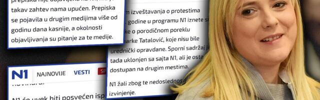 BOLJE DA JE NISU BRANILI! N1 izdao skandalozno saopštenje o Žaklini Tatalović: Okrivili Danicu Vučenić? "Nije urednički opravdano"