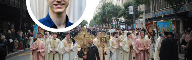 ON JE PONOS SRBIJE: Mladi genije iz Beograda nosi Časni krst na Spasovdanskoj litiji - osvojio 5 zlatnih medalja u jednom danu
