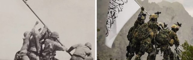 Talibani ismevaju Amerikance u njihovoj opremi - Rekreirali scenu kao sa Ivo Džime 1945. godine