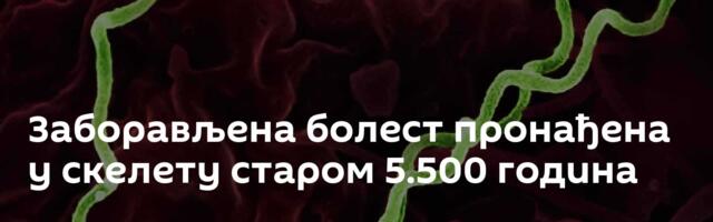 Заборављена болест пронађена у скелету старом 5.500 година