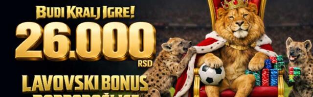 Lavovski bonus od 26.000 dinara – budi kralj igre!