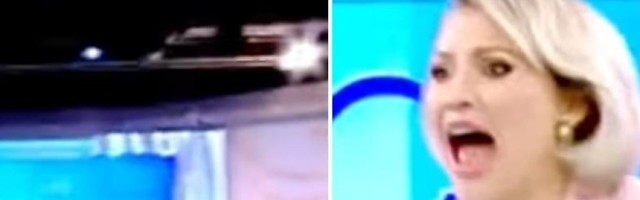 Gola žena je uletela u studio i GAĐALA voditeljku CIGLOM! (VIDEO)