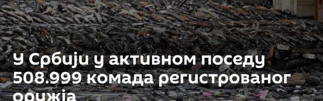 У Србији у активном поседу 508.999 комада регистрованог оружја
