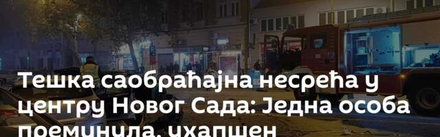 Тешка саобраћајна несрећа у центру Новог Сада: Једна особа преминула, ухапшен осумњичени