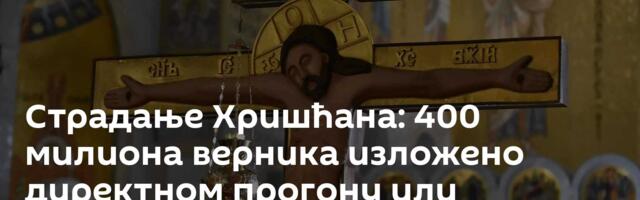 Страдање Хришћана: 400 милиона верника изложено директном прогону или неолибералној диктатури