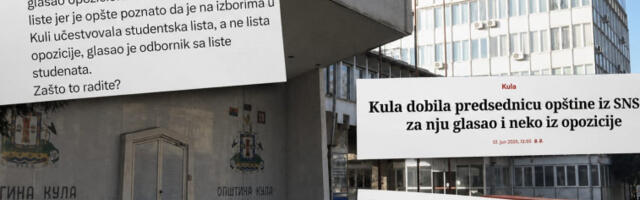 Опозиционар очитао лекцију блокадерским медијима: У Кули није гласала опозициона, већ студентска листа