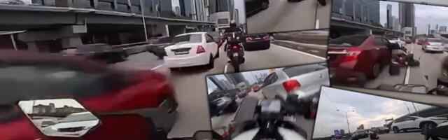 Sekunda do haosa: Devojčica (2) otvorila vrata i izazvala masovni sudar (VIDEO)