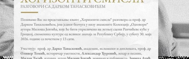 Veče kulture u Rančićevoj kući: Susret sa jednim od najpoznatijih domaćih diplomata i profesora