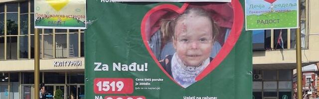 Na Gradskom trgu organizovana akcija za prikupljanje novca za lečenje male Nađe