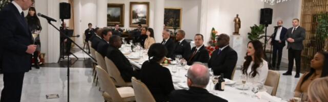 VUČIĆ UGOSTIO PREDSEDNIKA KONGA NA VEČERI: Mnogo volimo vašu zemlju, veoma cenimo vas kao hrabrog čoveka (FOTO)