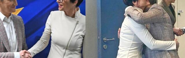 Novinari slikali reakciju Marte Kos kada je videla Anu Brnabić: Srdačan zagrljaj i prijateljski osmeh