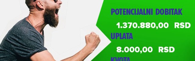 LUDI TIKET, ponedeljak, 1.370.880 dinara: Moguće je i sa tri para