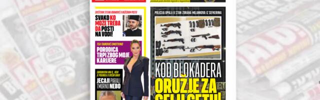 KOD BLOKADERA ORUŽJE ZA CELU ČETU Policija upala u stan Zorana Milankova iz Sefkerina