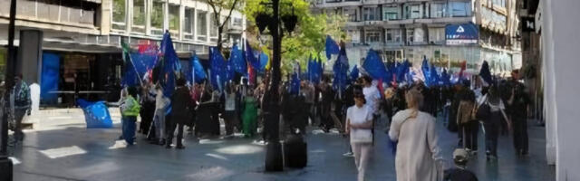 Скуп Европског покрета у центру Београда