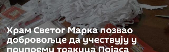 Храм Светог Марка позвао добровољце да учествују у припреми тракица Појаса Пресвете Богородице