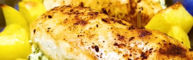 Sočna piletina punjena spanaćem i krem sirom
