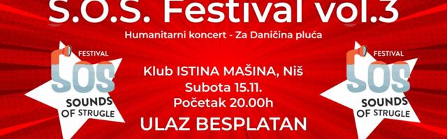 Humanitarni S.O.S. Festival vol. 3 u Nišu za pomoć Danici Radovanović