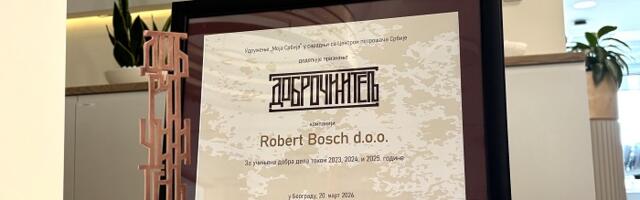 Bosch dobitnik priznanja „Dobročinitelj“ za društveno odgovorne aktivnosti