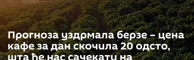 Прогноза уздрмала берзе – цена кафе за дан скочила 20 одсто, шта ће нас сачекати на рафовима