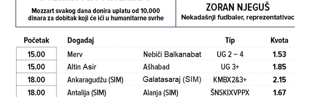 Humanitarni tiket u podne: Zoran Njeguš tipuje za Zračak iz Čajetine