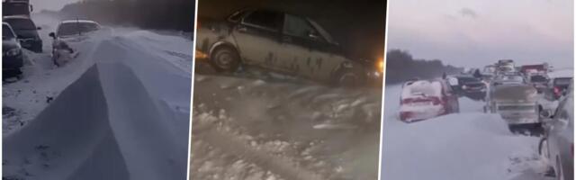 NEVEROVATNI SNIMCI SNEŽNE OLUJE IZ RUSIJE Stotine ljudi zarobljeno u snegu, ceo region paralizovan, ogromna šteta (VIDEO)