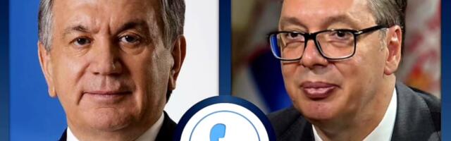 VUČIĆ RAZGOVARAO SA PREDSEDNIKOM UZBEKISTANA: "Dobar i sadržajan razgovor o daljem unapređenju bilateralnih odnosa naših zemalja, jačanju ekonomskih veza"