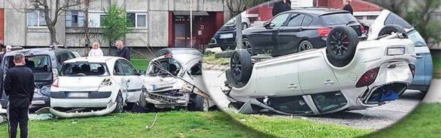 Haos u Kragujevcu: Jurio pa razlupao parkirane automobile (FOTO)