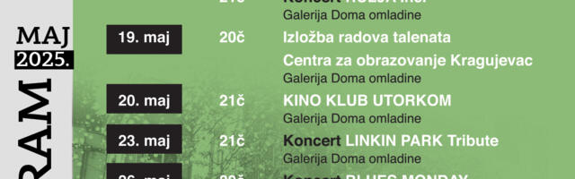 Dom omladine, program za maj