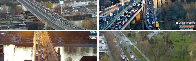 Neviđeni kolaps u Beogradu: Vozila mile, prave se kolone, a na ovom mostu je totalni haos