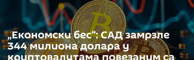 „Економски бес“: САД замрзле 344 милиона долара у криптовалутама повезаним са Ираном