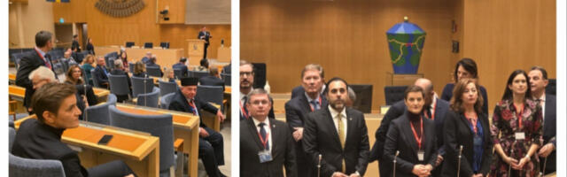 BRNABIĆ OBJAVILA SLIKU IZ RIKSDAGA, PARLAMENTA KRALJEVINE ŠVEDSKE Naprijemu je kod predsednika parlamenta Andreasa Norlena