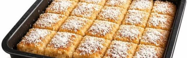 Posni kolač sa grizom i kokosom: Sočan desert koji se topi u ustima