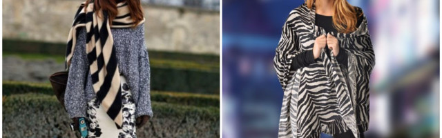 Šalovi i marame sa printom zebre savršeni za hladne zimske dane