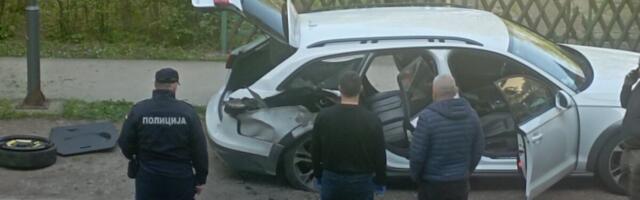 EKSPLODIRAO AUDI U SREMSKOJ MITROVICI! Auto planu usred noći, stravična detonacija probudila građane (foto)