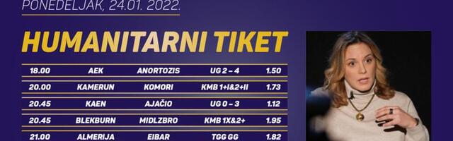 Humanitarni tiket u podne: Jelena Bajić Jočić tipuje za lečenje Nikoline Nerandžić, 1177 na 3030