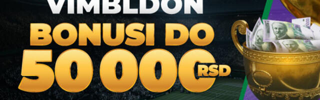 Vimbldon groznica u Meridianu: Kladi se i osvoji do 50.000 RSD bonusa!