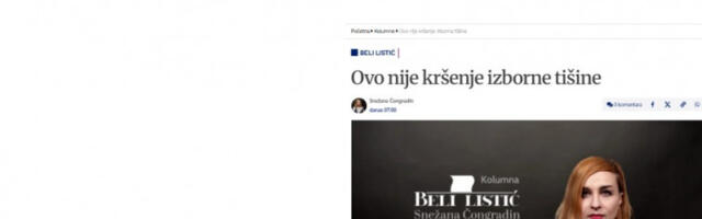 Данас демонстративно погазио изборну тишину