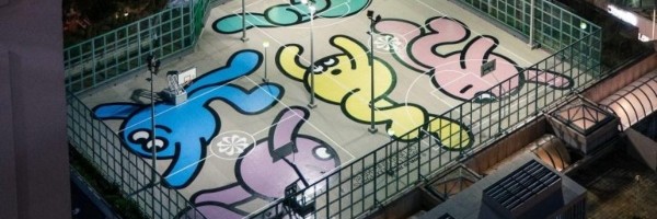 Nike košarkaški teren u Hong Kongu kreiran od preko 20.000 starih patika