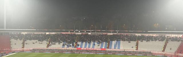 Evo kako izgleda Marakana pred početak utakmice Zvezda - FCSB, loše vreme uticalo na posetu